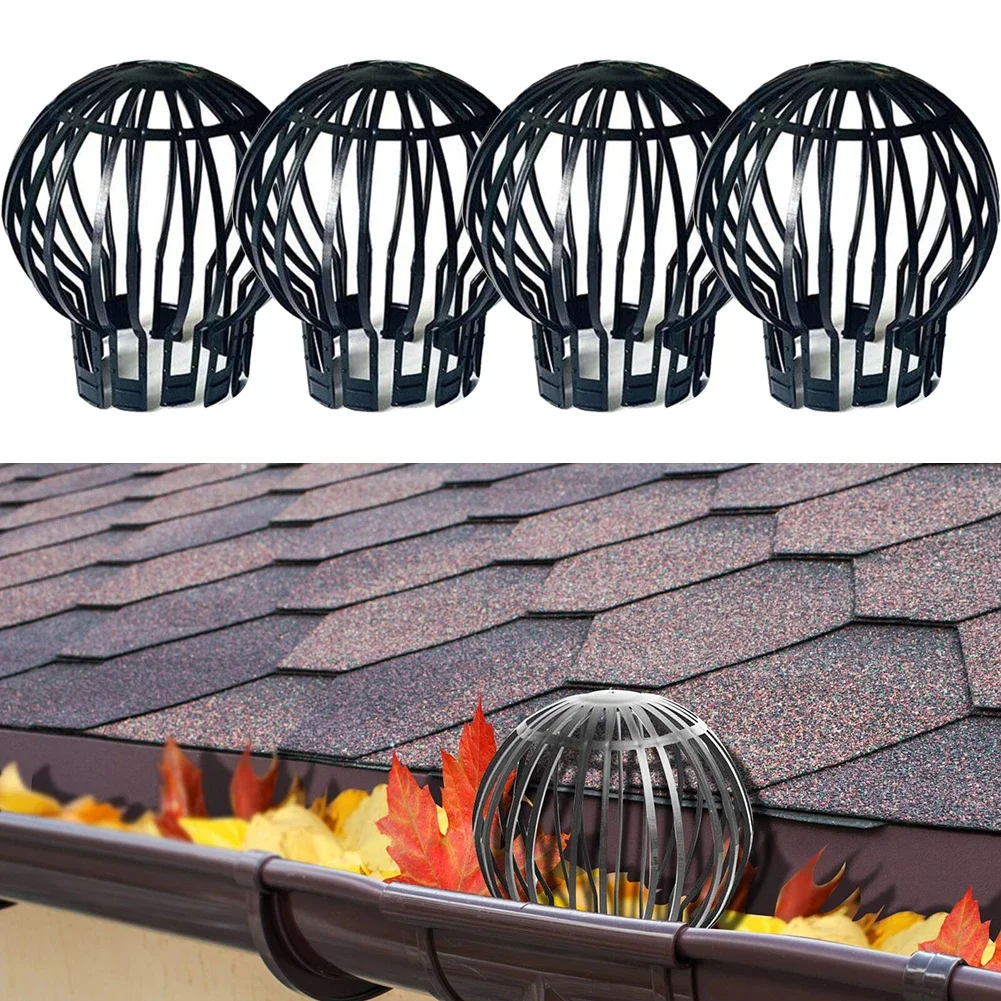 4pcs  Downpipe Filter Plastic Roof Gutter Balloon Guard Filters Suitable For Most Household Downpipes Garden Protective Cover