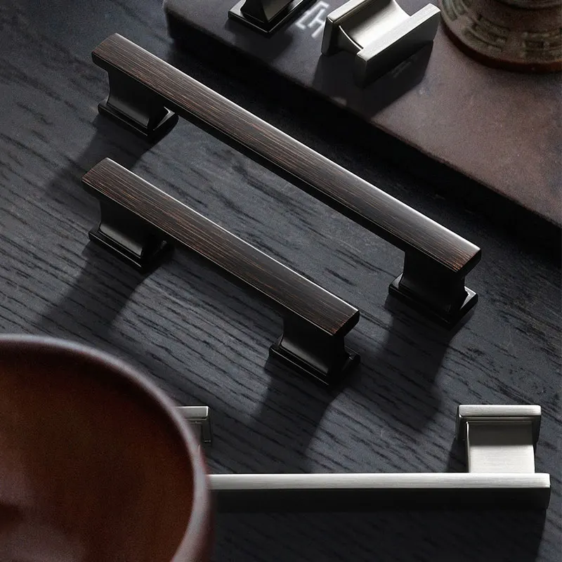 Modern Minimalist Cabinet Handles Multi Colors Wardrobe Pulls Black Kitchen Cupboard Door Knobs Zinc Alloy Furniture Handles