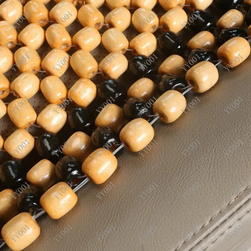 Summer Wooden Bead Car Seat Cushion Ventilated Cooling Pad Universal for Vehicles