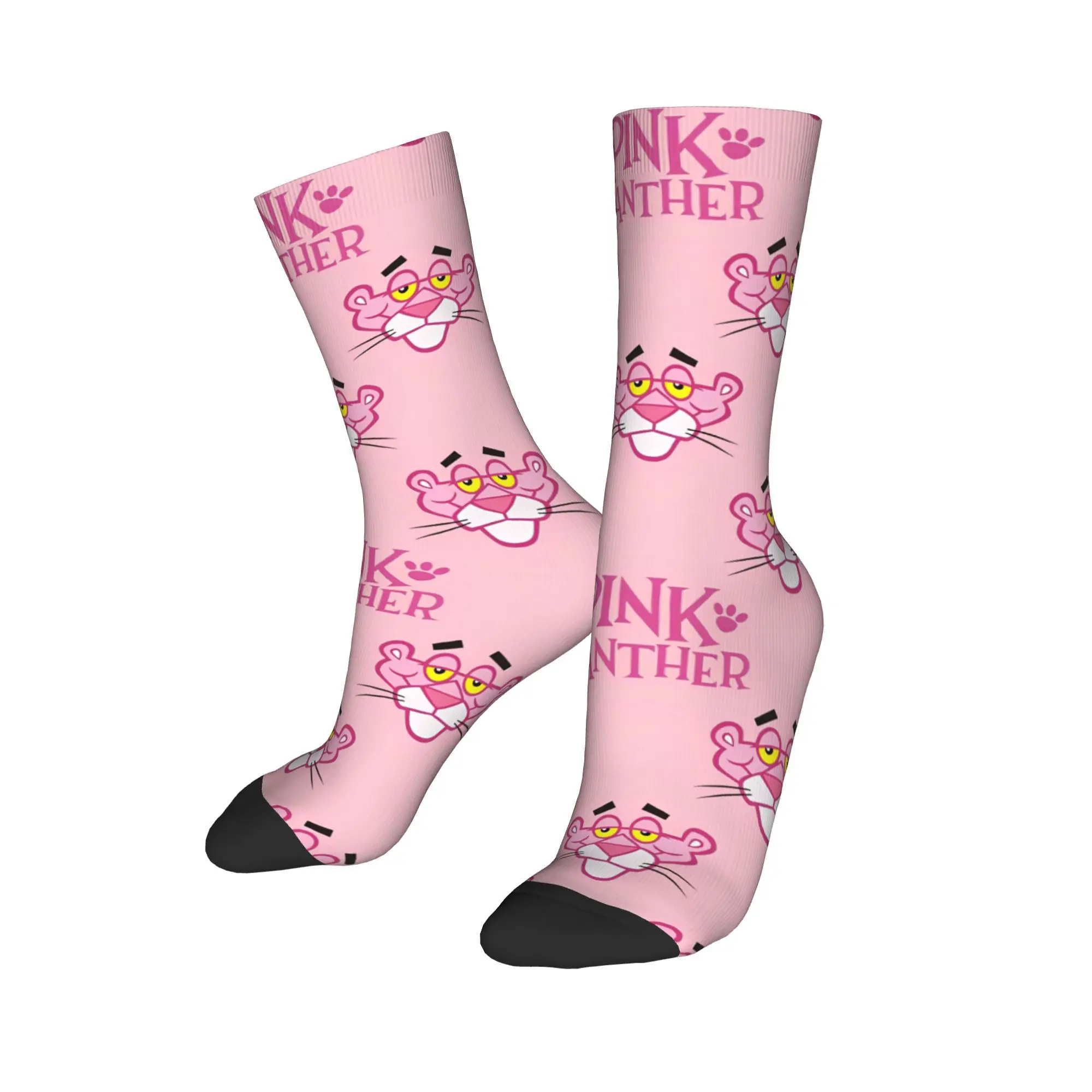 Pink Panther Portrait Winter Warm Stockings Funny Women MenSocks Cartoon Cute Sweat Absorbing Sports Socks