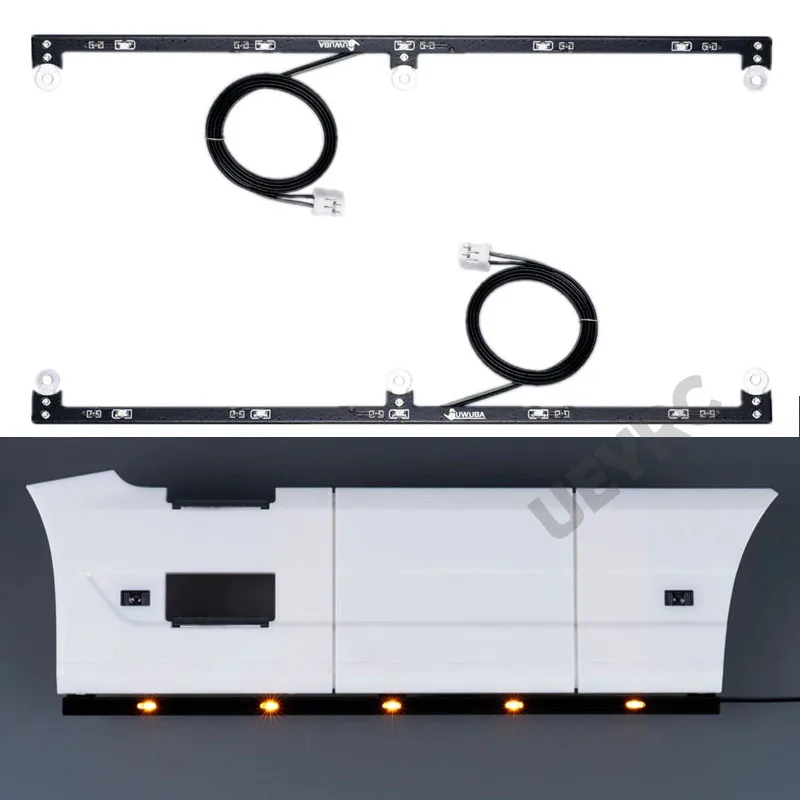 RC Dump Truck LED 5V Side Skirt Lights for 1/14 Tamiya Volvo FH16XL 750 4X2 56375 Car Accessories