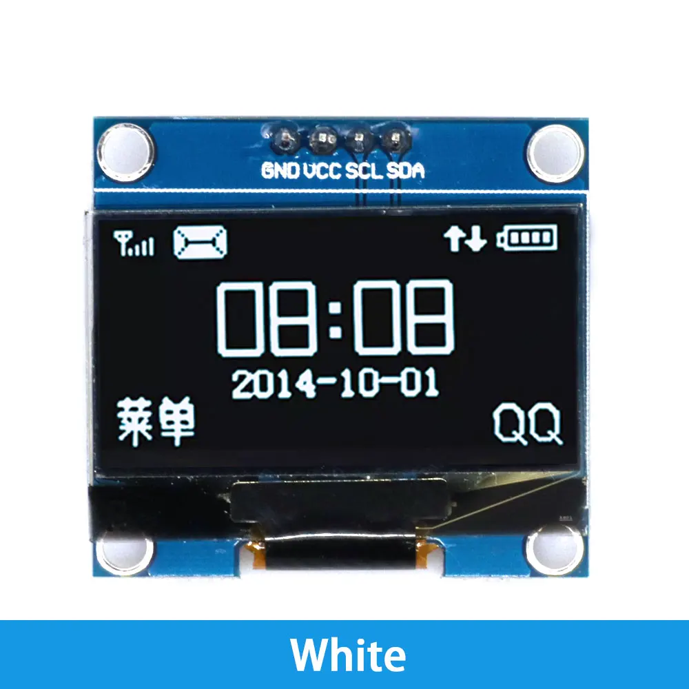 Imagem -06 - Módulo de Exibição Oled para Arduino Placa de Tela Lcd Branco e Azul 128x64 I2c Ssd1306 12864 13 Pol