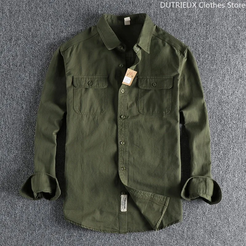 

High-quality Retro Formal Shirts for Men, 100% Pure Cotton Business Casual Long-sleeved Shirts, Unise-friendly TopsYY123