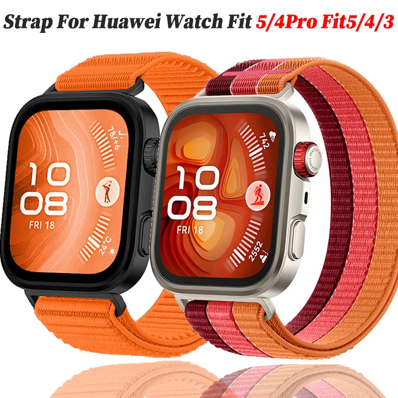 Nylon Woven Strap For Huawei Watch Fit 5Pro Fit5 Sports Wristband for Huawei Watch Fit4Pro Fit4 Fit3 Color Bracelet Accessories