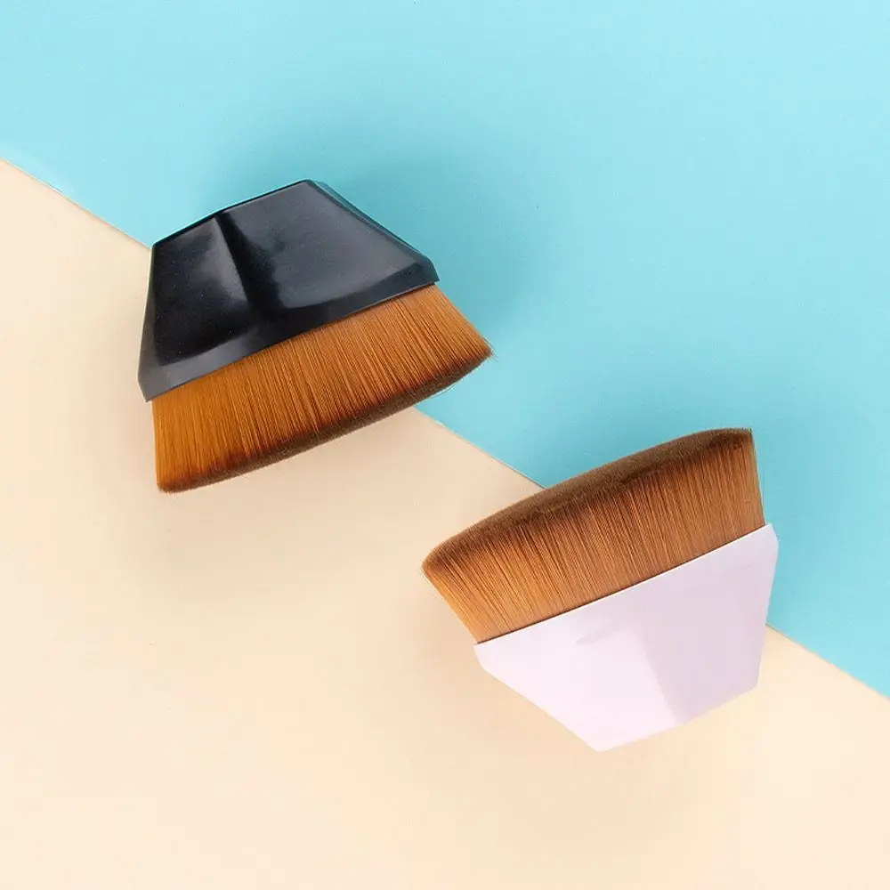 Kabuki rosto blush fundação pincel de maquiagem parte superior plana para misturar creme líquido fundação escova ferramenta de maquiagem pincéis de maquiagem feminino