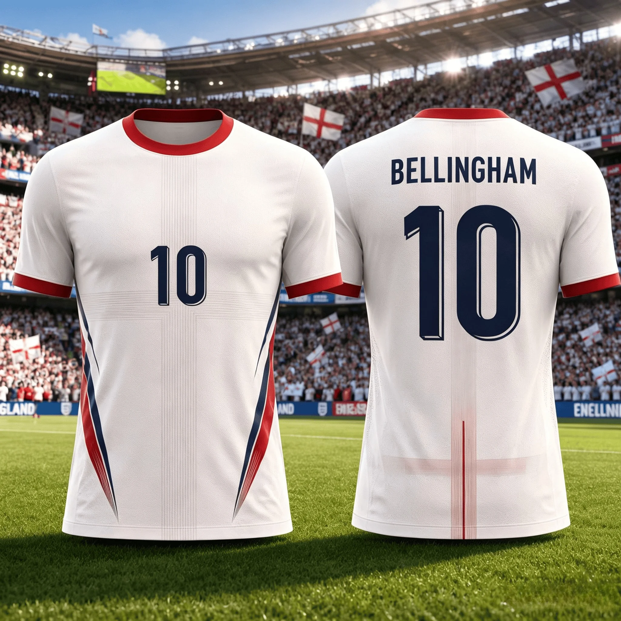 Maillot de football Bellingham n°10 Été 2026 – Souvenir Fan, Respirant, Séchage Rapide, Confortable, Entraînement Sportif, T-shirts Famille et Enfants