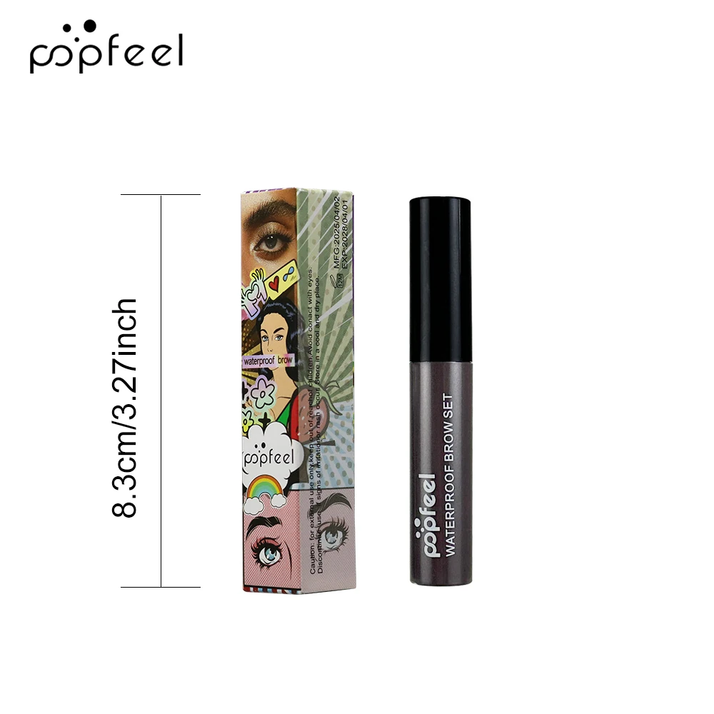 POPFEEL Wasserfestes, schweißfestes Augenbrauen-Tönungsgel – schnell trocknendes, langlebiges, glattes 3D-Brauenfarben-Gel für den täglichen Gebrauch.