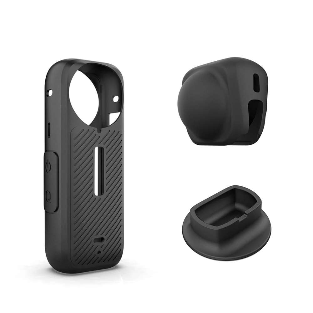 Silicone Case Desktop Fixed Base Lens Cap for Insta360 X4 Camera Lens Protector Sports Camera Accessories