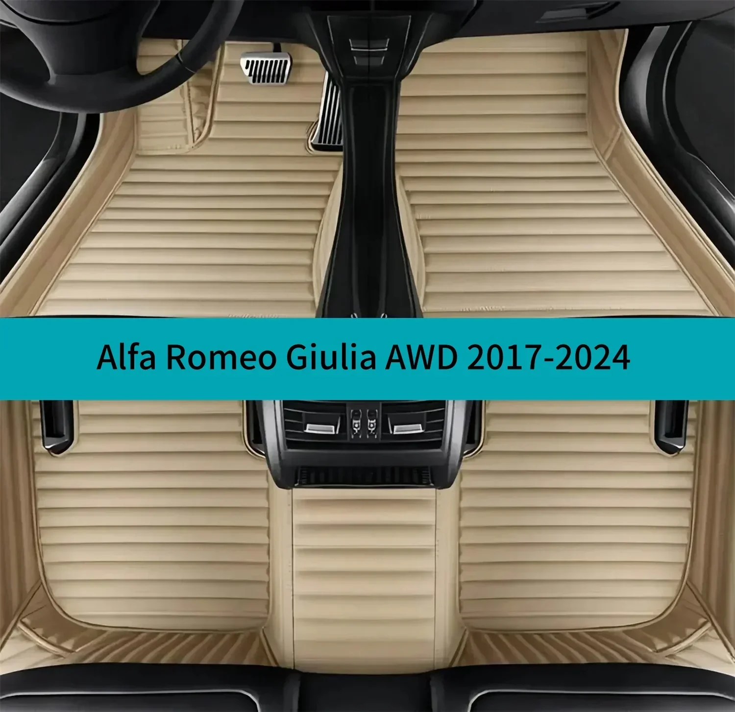 

Автомобильные коврики на заказ для Alfa Romeo Giulia AWD 2017-2024, роскошные кожаные коврики для автомобилей, ковры, автомобильные аксессуары
