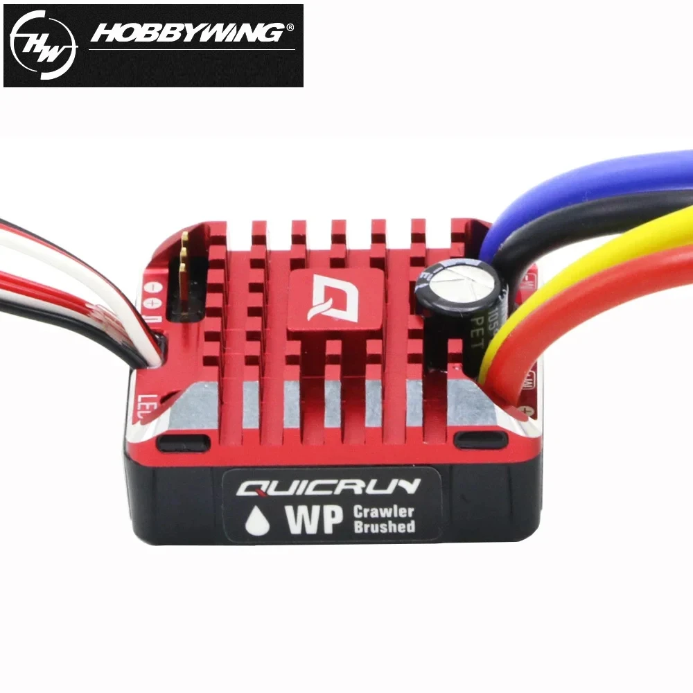 

Hobbywing QuicRun WP 1080 80A 2-3S Waterproof Brushed ESC With 6V/7.4V 3A BEC For 1/10 1/8 RC Rock Crawlers Truck Buggy Car