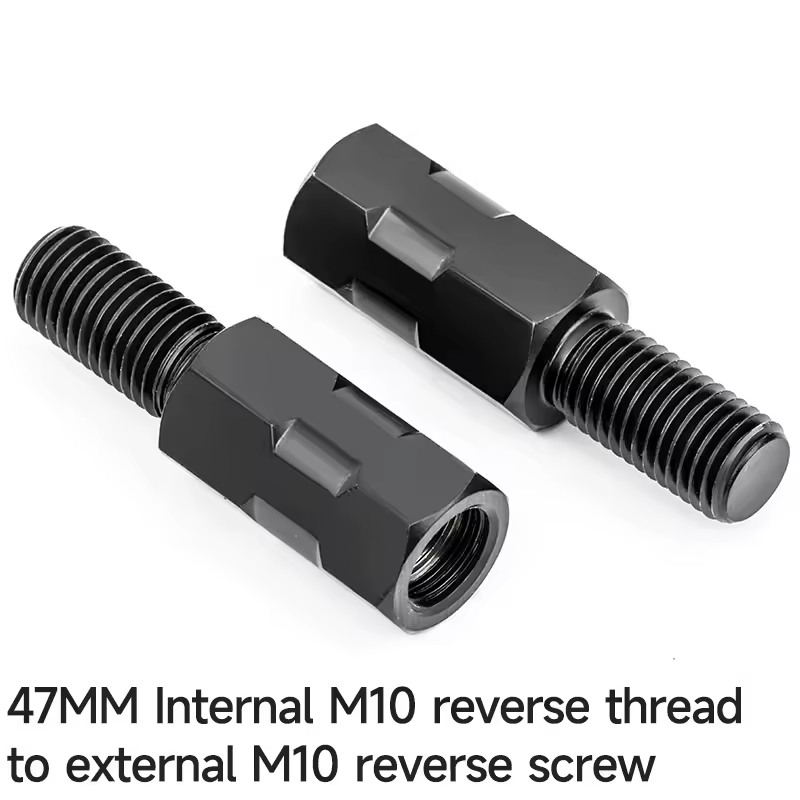 Longer Extension Black Motorcycle Rearview Mirror Adapters M8 8mm M10 10mm Anti clockwise Right Left Hand Thread Changing Screws - Image 8
