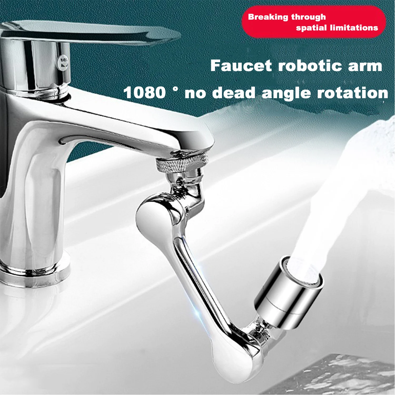 

1080° Rotate Faucet Robotic Arm Household Splash-proof Extend Faucet Kitchen/toilet Wash One's Face Washbasin Faucet