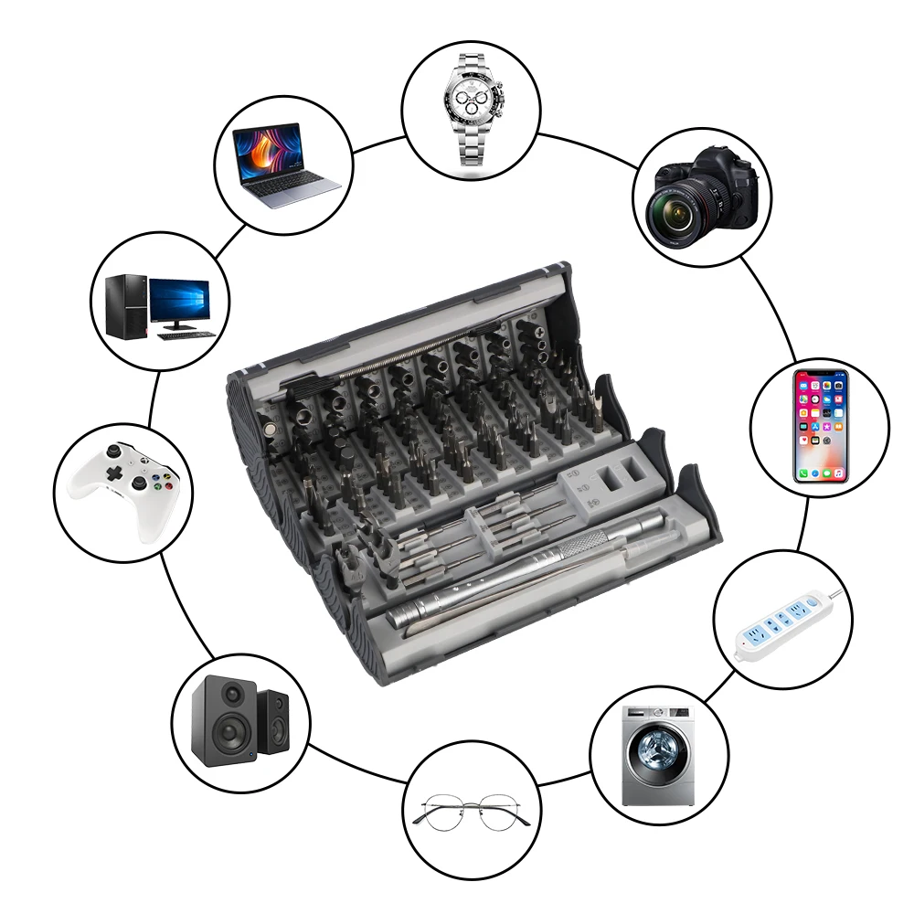 Magnetic Phillips Torx Screw Driver Bits Portable Professional Precision Screwdriver Kit 128 in 1 Electronic Repair Tool Set