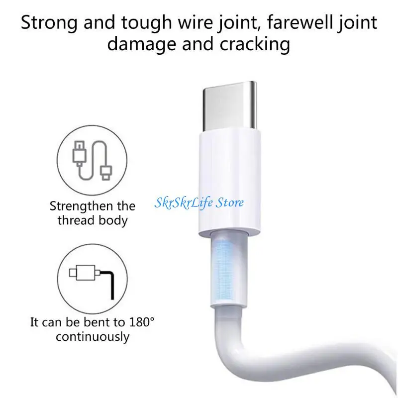 E65E USB C Male to Male USB C 100W Fast Charging Cord Support Charging Sync 10Gbps