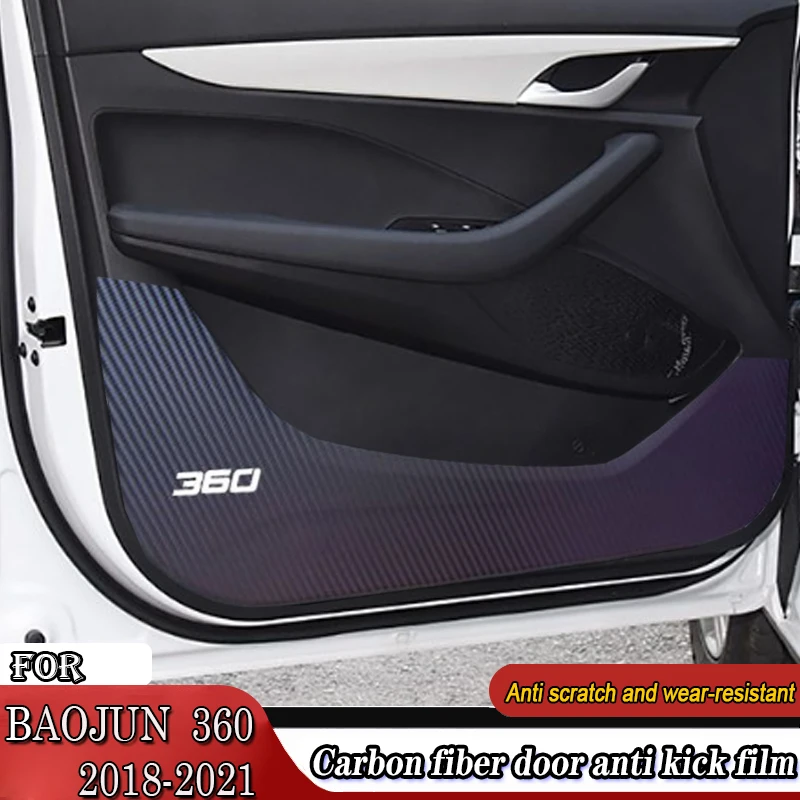 

Car Door Anti Kick Pad Carbon Fiber Protection Decals Stickers for Baojun 360 2018 2019 - 2021 Auto Accessories