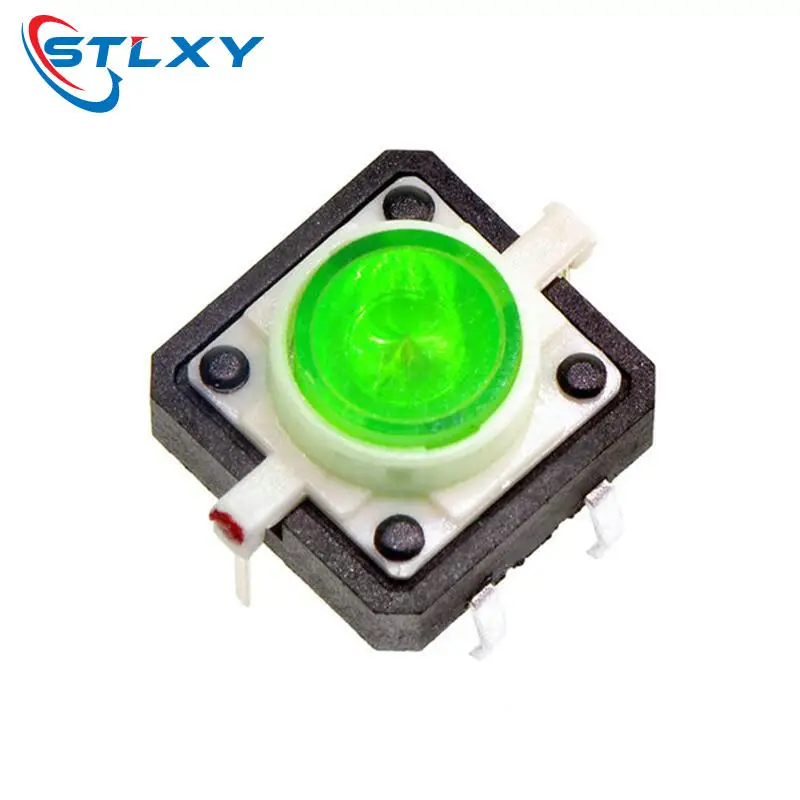 5PCS 12X12X7.3 Tactile Push Button Switch Momentary Tact LED 5 Color 12X12X7.3mm 12*12*7.3mm