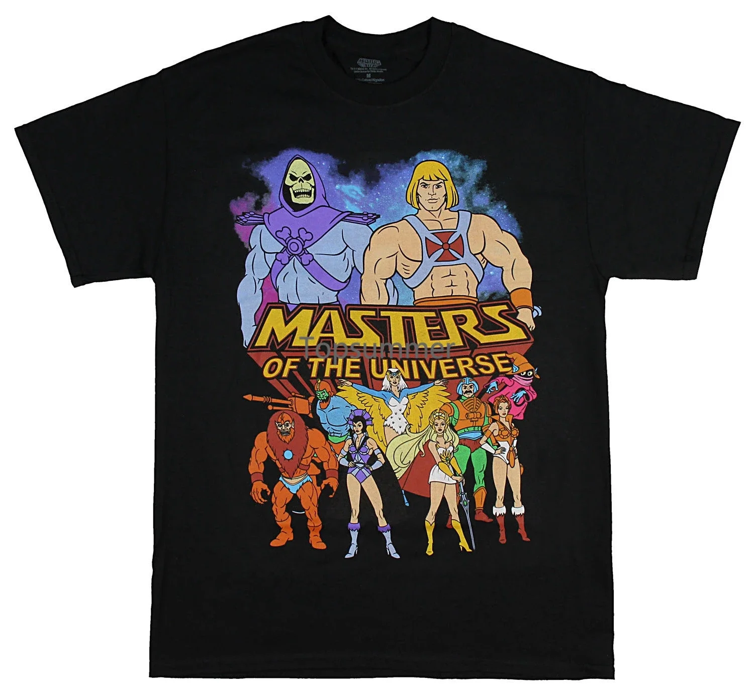 

Мужская хлопковая футболка He Man Masters Of The Universe, полностью Литой крой