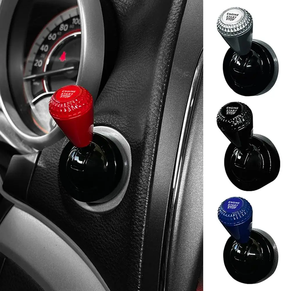 Car One-Touch Start Button Cover With Push-to-Start Rocker Lever Retro Joystick Decoration Automotive Interior Accessories