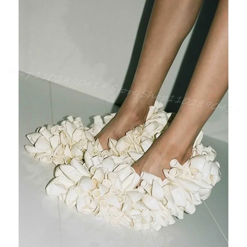 黄色いバルーンデザインのポインテッドトゥランウェイパンプス、スリッポン、レディースシューズ、細いハイヒール、斬新なファッション、パーティー2024、女性用靴