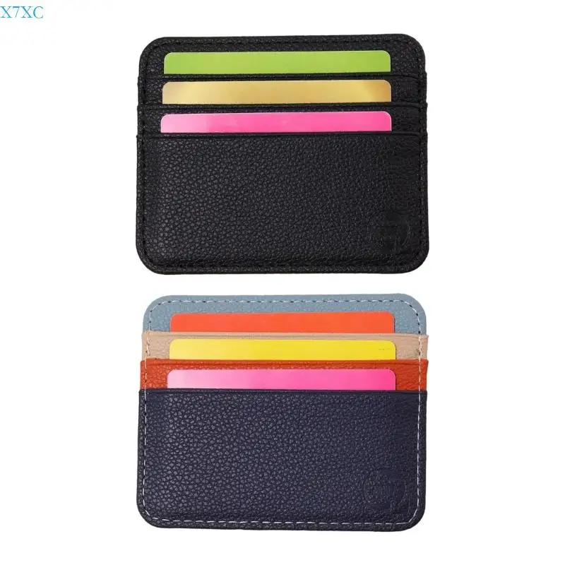 

X7XC PU Leather Card Holder Compact Multi Card Storage Minimalist Design For Business Travel