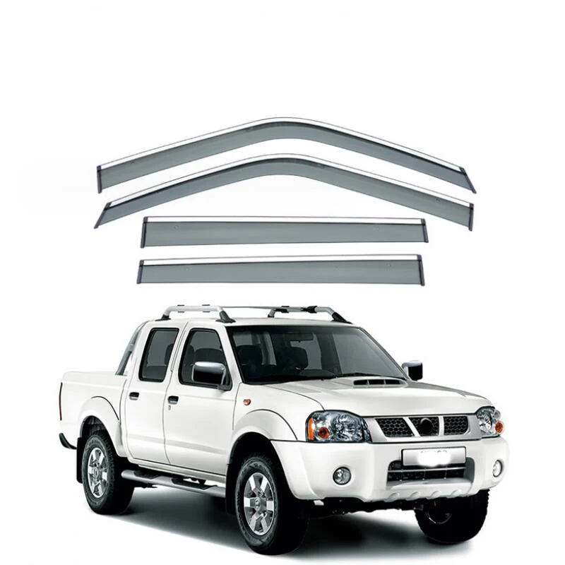 Weather Shield Car Side Window Deflector Visor Rain Eyebrow Shelter For Nissan NP300 Navara 1998-2004 2015-2023