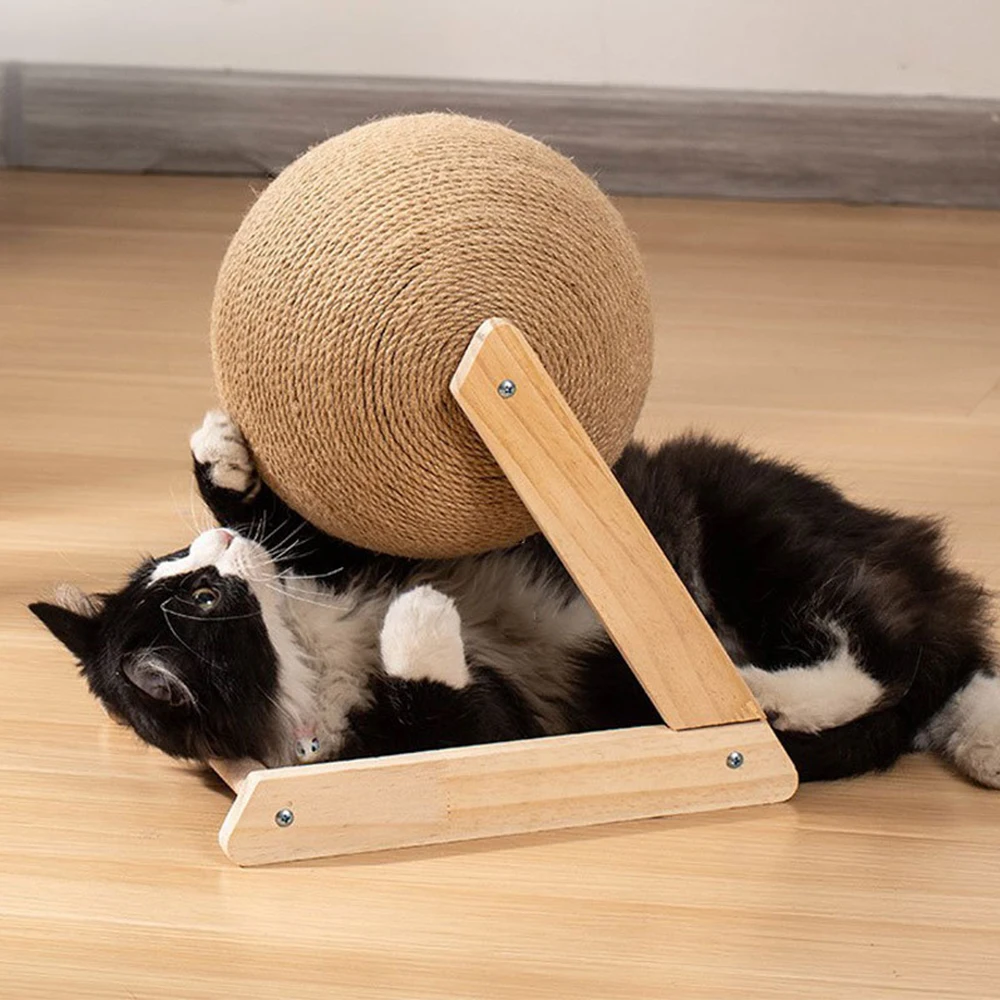 

20cm Cat Scratching Ball Toy Kitten Sisal Rope Ball Board Grinding Paws Toys Cat Scratcher Wear-resistant Pet Furniture Supplies