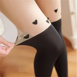 Pantimedias sin costuras para mujer, medias postizas altas de dibujos animados de Anime, pantimedias ajustadas de Lolita, clubes nocturnos tintados, transparentes hasta el muslo