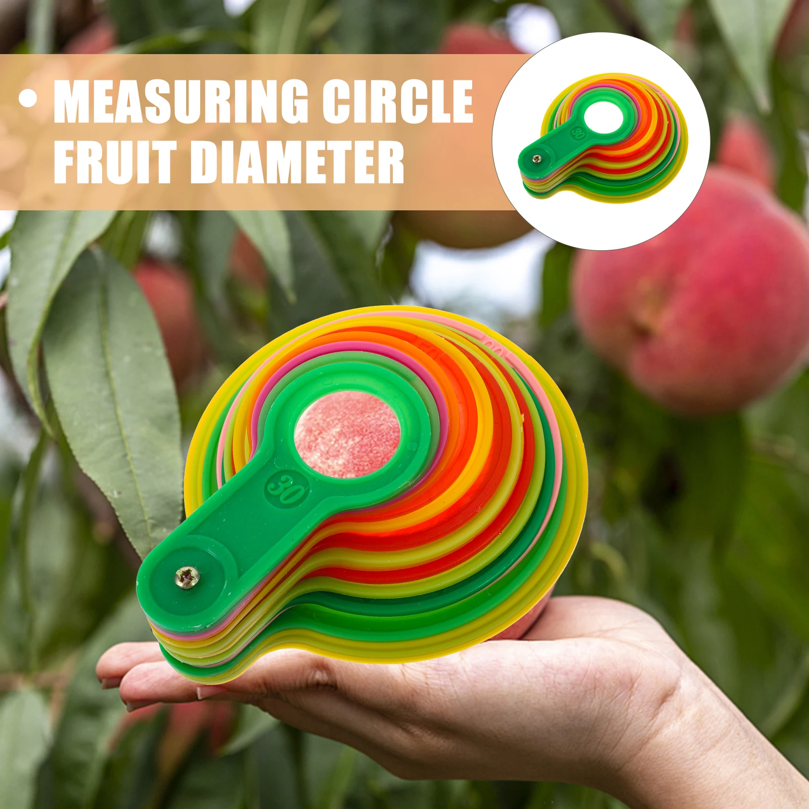 

1 Set Of Plastic Lap Diameter Measuring For Apples Oranges Citrus Lemons Peaches 50-110Mm Farm Shop Use Measuring Circle Fruits
