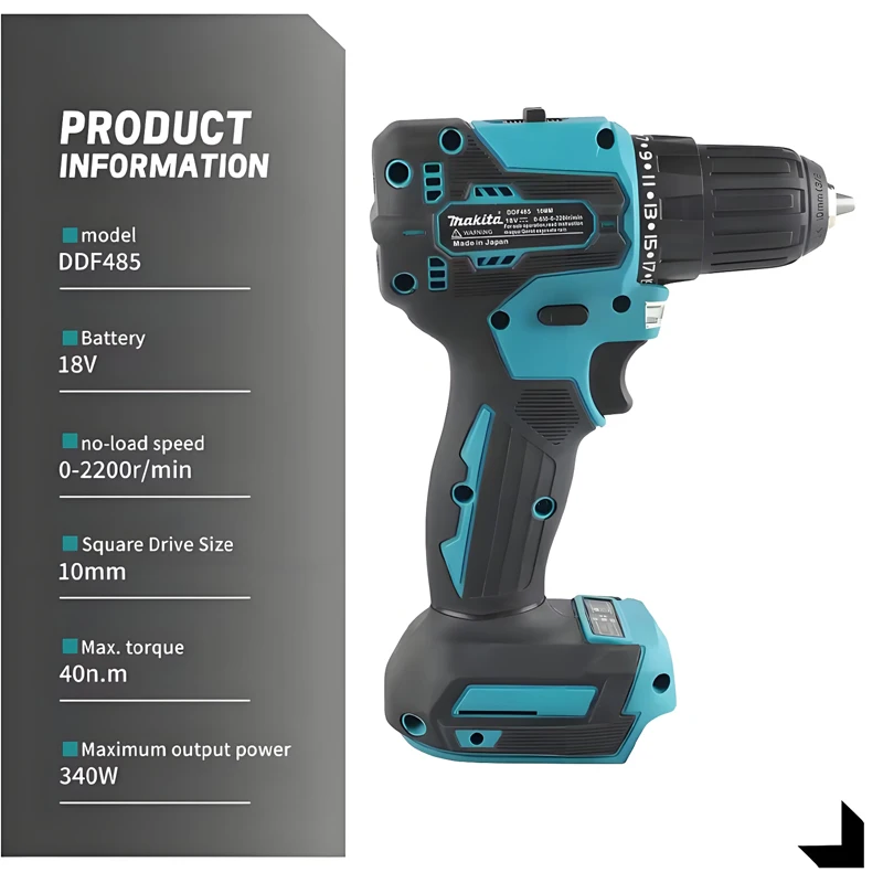 

️LXT Compact Cordless Tool Multi-function Screwdriver Impact Brushless Drive Rechargeable Brushless Drill DDF485