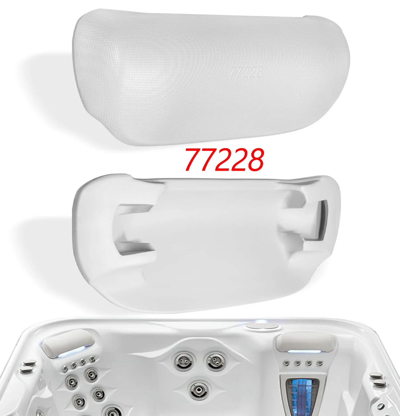 2PCS 77228 1411501 Hot Tub Spas Pillows for Hot Spring Highlife Series Spas from 2014-Current: Aria, Envoy, Grandee, Jetsetter