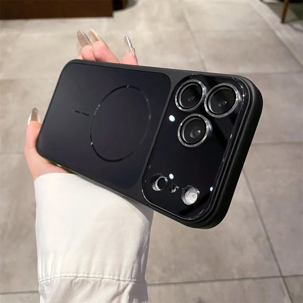 For iPhone 18 17 16 15 14 13 Pro Max Case Ultra-Thin Skin-Friendly Magnetic Wireless Charging Lens Protection Shockproof Cover