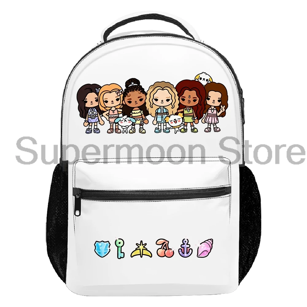 

Katseye красивый рюкзак с мультяшным логотипом для мужчин и женщин, повседневная дорожная сумка, унисекс, уличный рюкзак 6,