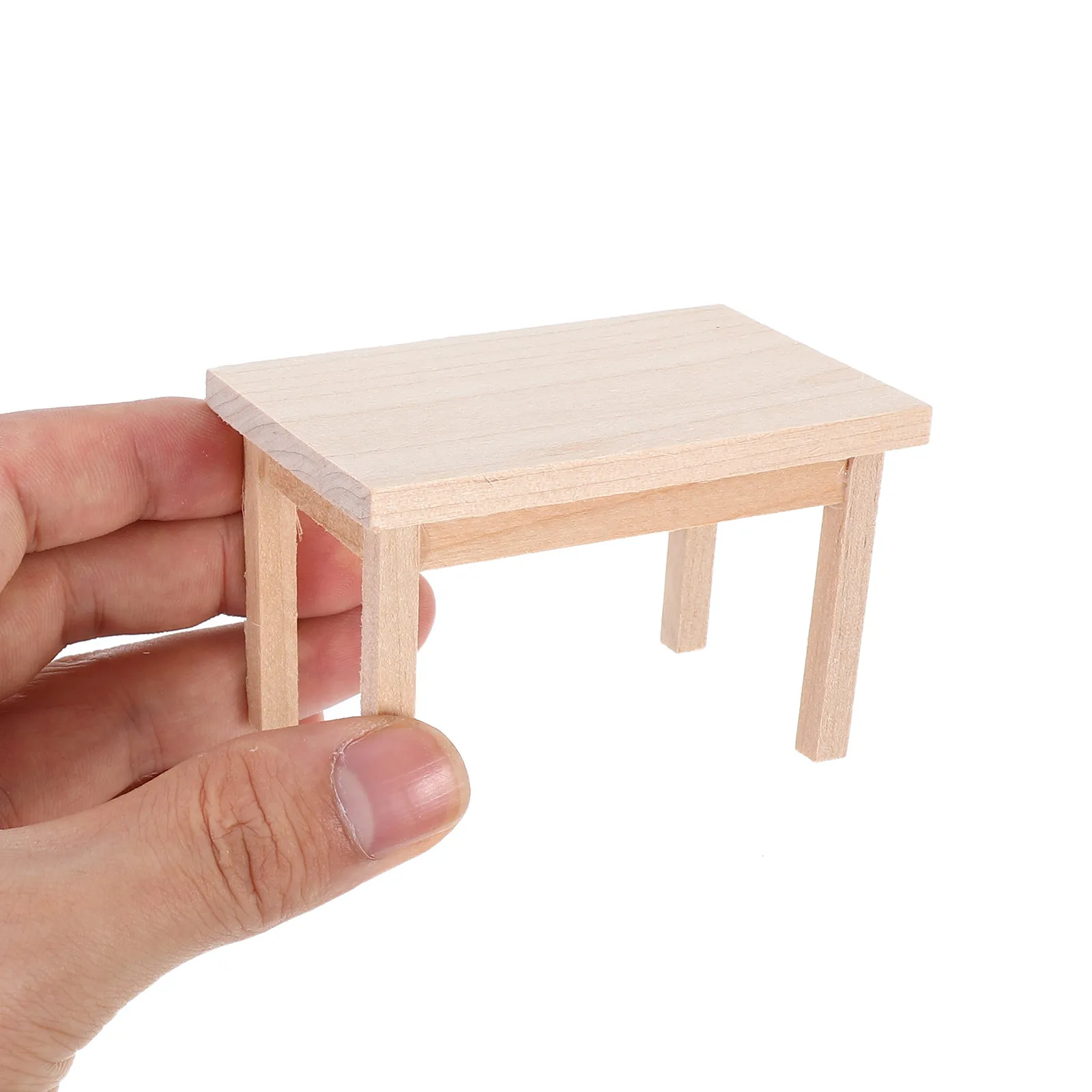 

Wood Miniature Table Lifelike Detailed Mini Furniture Accessory for Mini House Decoration Realistic Miniature Furniture Prop