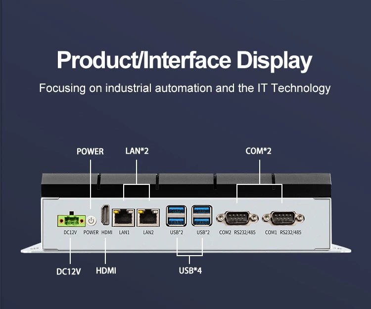 Industrial Embedded Mini PC With High Efficiency Thermal System Intel Core I3 I5 I7 N97 SSD+HDD GDDR4 Win 10/Linux/Ubantu