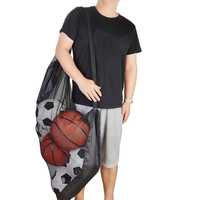 NEW-Outdoor Sports Bag Pool Storage Mesh Bags Football Basketball Net Floats Balls Organizer For Beach