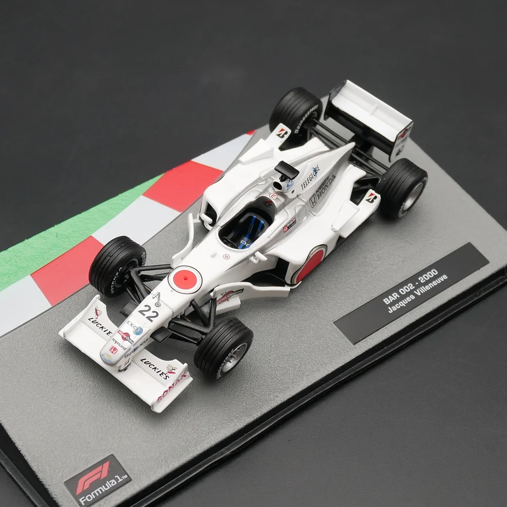 Ixo 1:43 Bar 002 2000 Jacques Villeneuve odlany Model samochodu pojazd metalowa zabawka