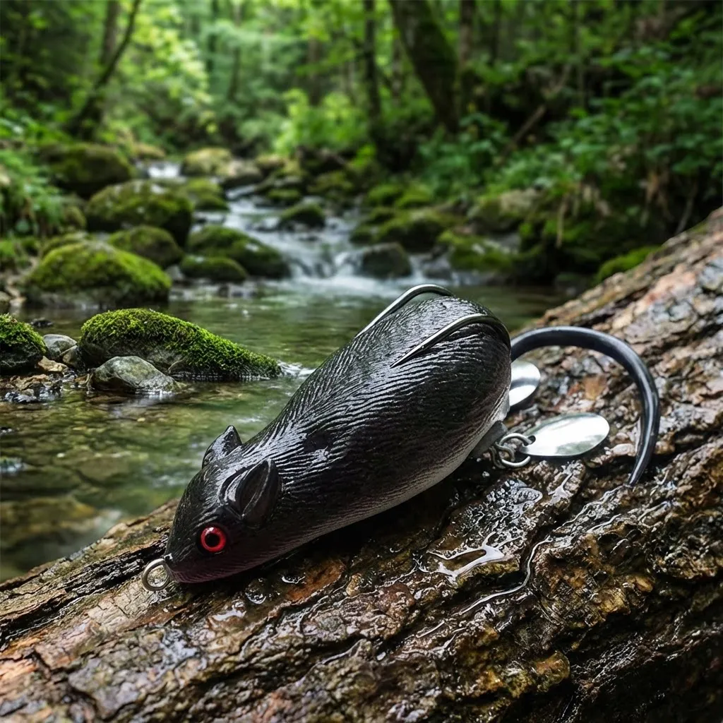 Schwimmender Froschköder, 7 cm, weicher Gummiköder, spitze Haken für aggressive Fische wie Barsch/Schlangenkopf mit realistischer Schwimmaktion