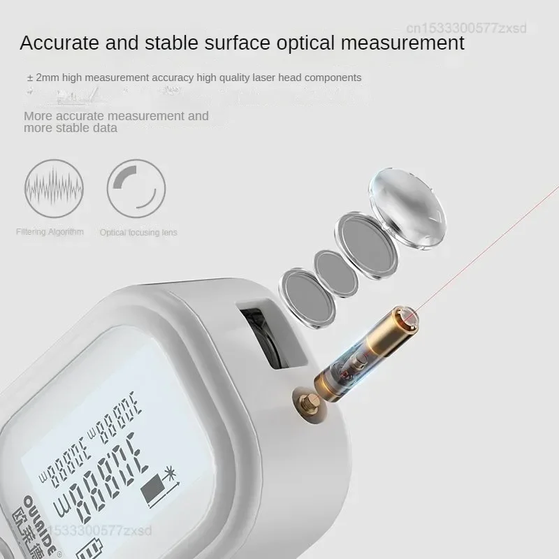 Imagem -06 - Xiaomi Oulaide Inteligente Laser Rangefinder Portátil de Alta Precisão com Ângulo Ferramentas de Medição Digital Tipo-c Recarregável