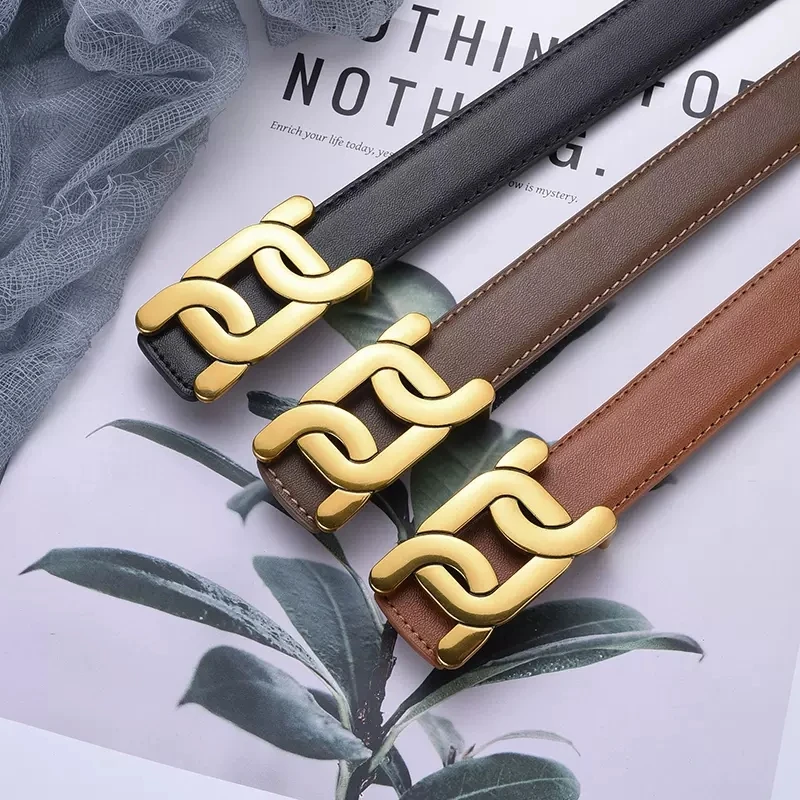 Lady\'s Slender Thin Belt Square Head Pin Buckle Women Waist Belt Elastic Waist Belt Candy Color Jeans Buckle Belt