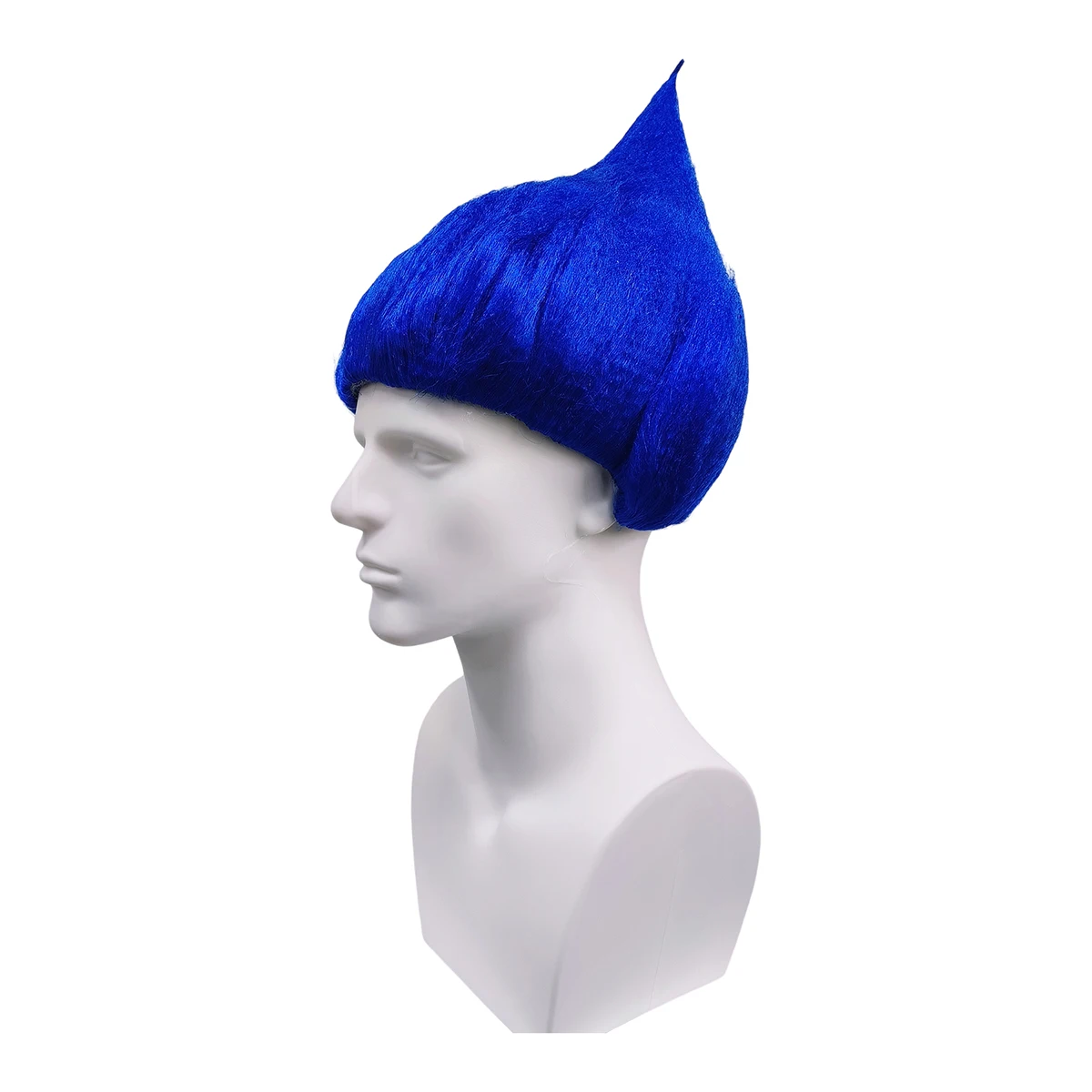 Anxin Brand Synthetic Fiber Wigs: Multi-Color Options Available, Pointed Clown Wigs with Bright and Saturated Colors, Synthetic Fiber Machine-Made Wigs, Suitable for Carnival Parades, Halloween Parties, Stage Performances, Carnival Events, and Funny Cosplay Costumes