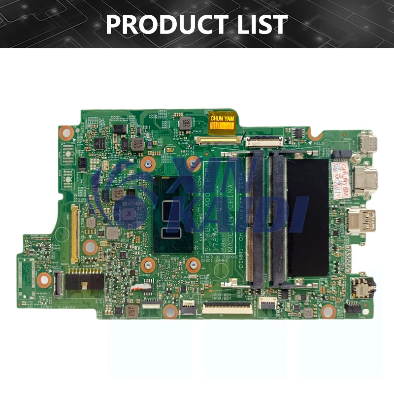 Notebook Mainboard For DELL Latitude13 3390 5379 15 5779 02J4JT 17810-1 0K3GFH 073TVN 0DNKMK K3GFH Motherboard i3 i5 i7 CPU