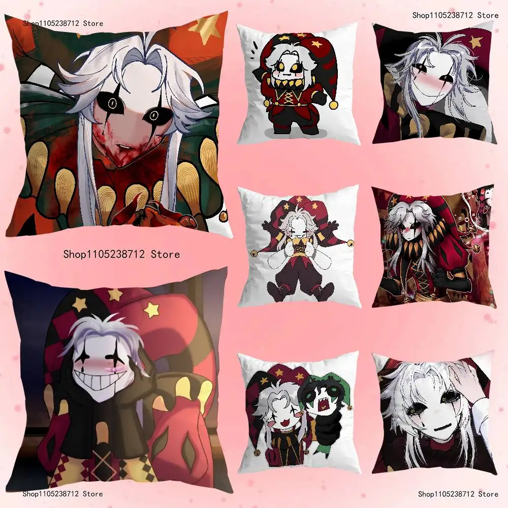 F-Freak P-Pierrots Circus Pillowcase Pillowslip Cushion Plush Boy Girls Cartoon Anime Kawaii Decoration Kids Birthday Cute Gifts