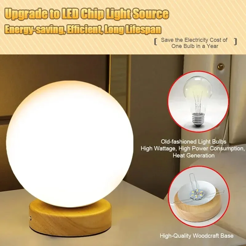 GGbingo LED Night Light Bedside Lamp RGB 13 Color Changeable Table Lamp USB Rechargeable for Decoration Bedroom Living Room