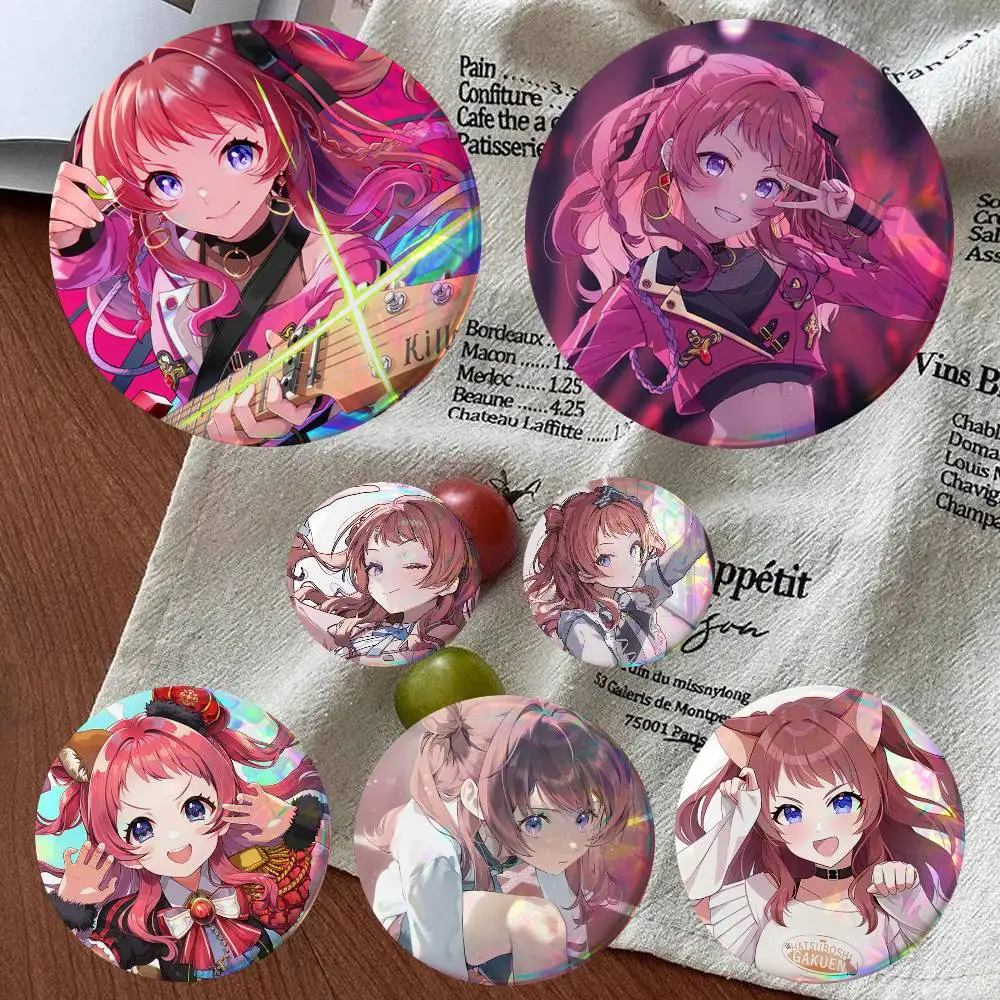 Game Idol Characters Hanami Saki Round Badges Can Be Used To Decorate Clothes And Backpack Pins
