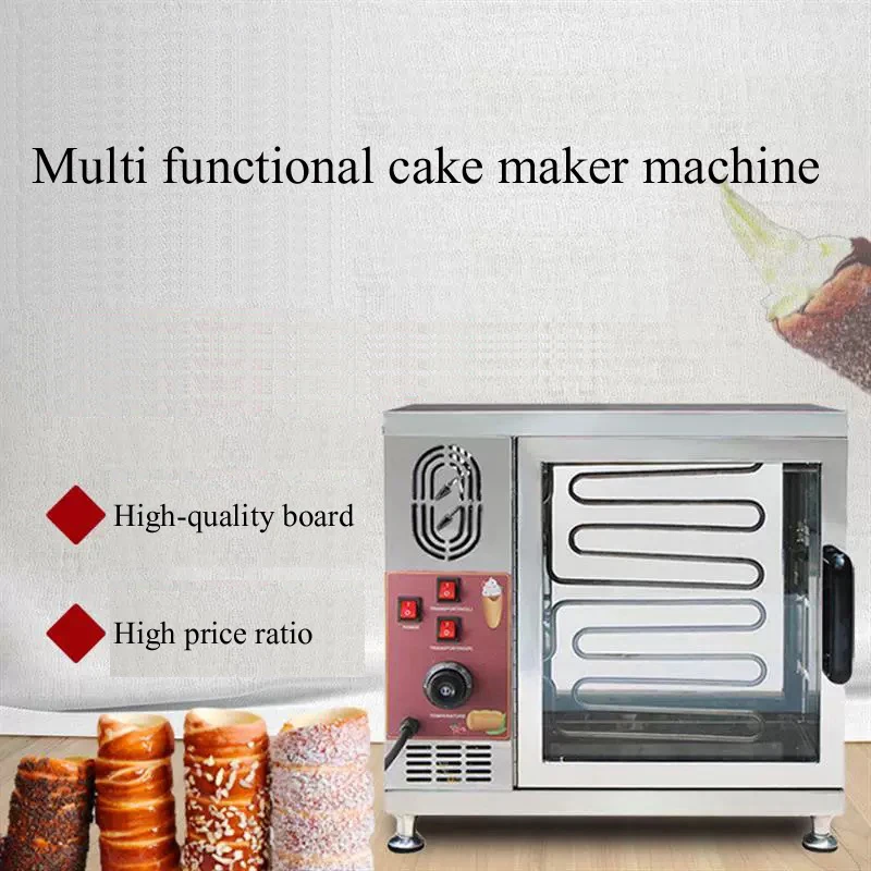 Electric Roti maker Chimney Cake Machine Bread cone made Kurtos Kalacs chimney cake roll grilling making machine 110v 220v