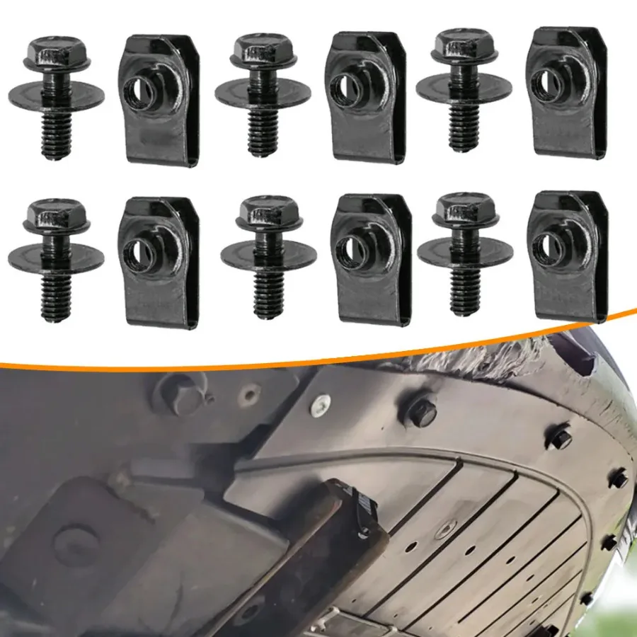 

5Set Auto Engine Undertray Guard Mudguard Buckle Fastener Anti Splash Shield Bumper Fender Liner Retainer Fastener Rivet Clips