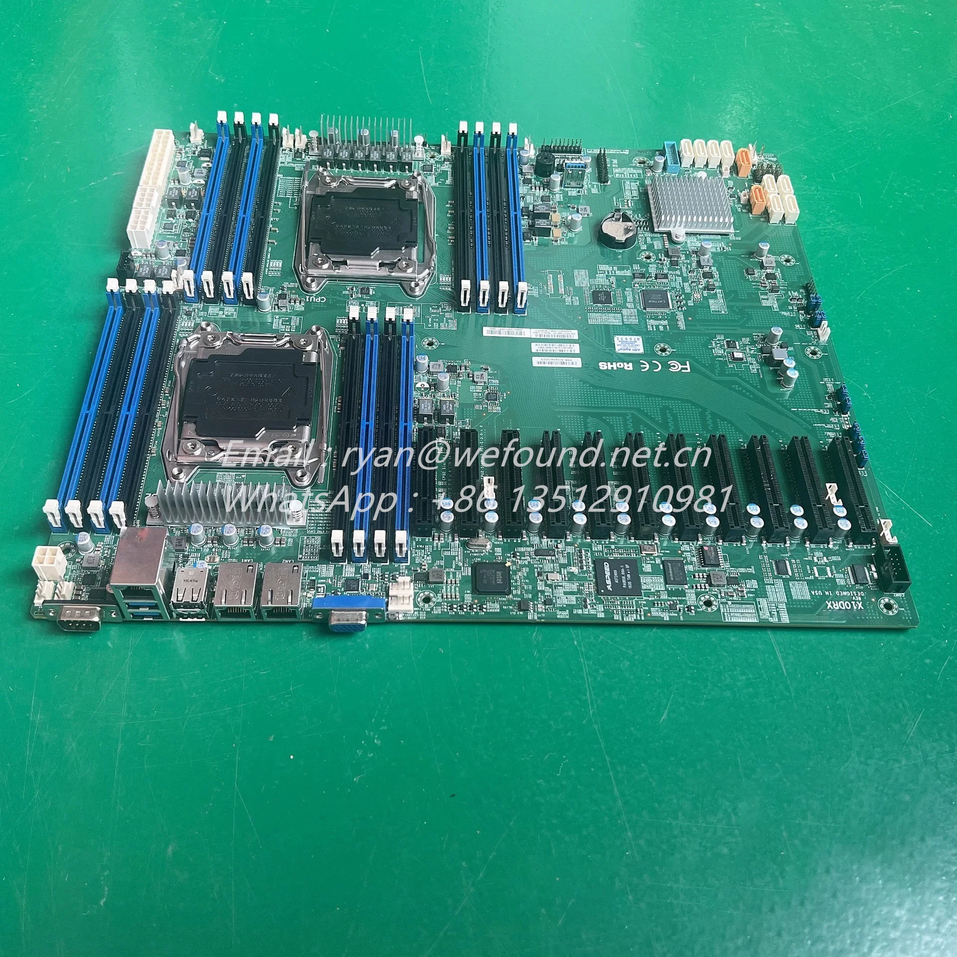 Processador X10DRX Placa-mãe Xeon, E5-2600 v4/v3, Família i350, Porta dupla, GEL, LAN, 16 DIMMs, 11 Slots PCI-E