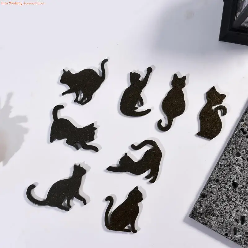 G92d 재사용 가능한 실리콘 8 캐비티 고양이 펜던트 매력 금형 세트 창의적 선물에 이상적