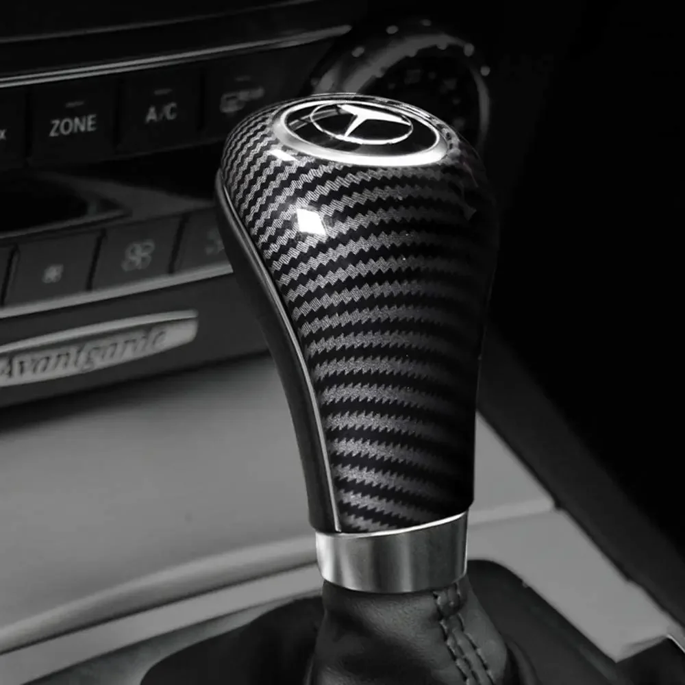 For Mercedes Benz A C E G GLK CLS Class W169 W203 W204 W211 W212 W463 X204 W219 W218 Car Gear Shift Knob Cover Trim Accessories