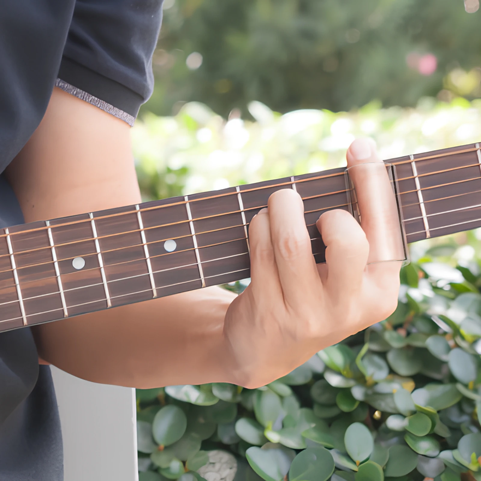 

2pcs 51Mm Glass Stainless Steel Medium Bottleneck Slide For Guitar Bass Transparent Silver Durable Sustain Intonation Bright